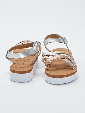 Sandalias multitiras con plataforma 'My beach spirit'