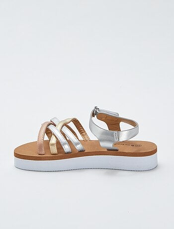 Sandalias multitiras con plataforma 'My beach spirit'