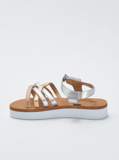 Sandalias multitiras con plataforma 'My beach spirit' - Kiabi
