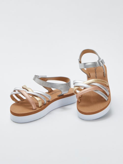Sandalias multitiras con plataforma 'My beach spirit' - Kiabi