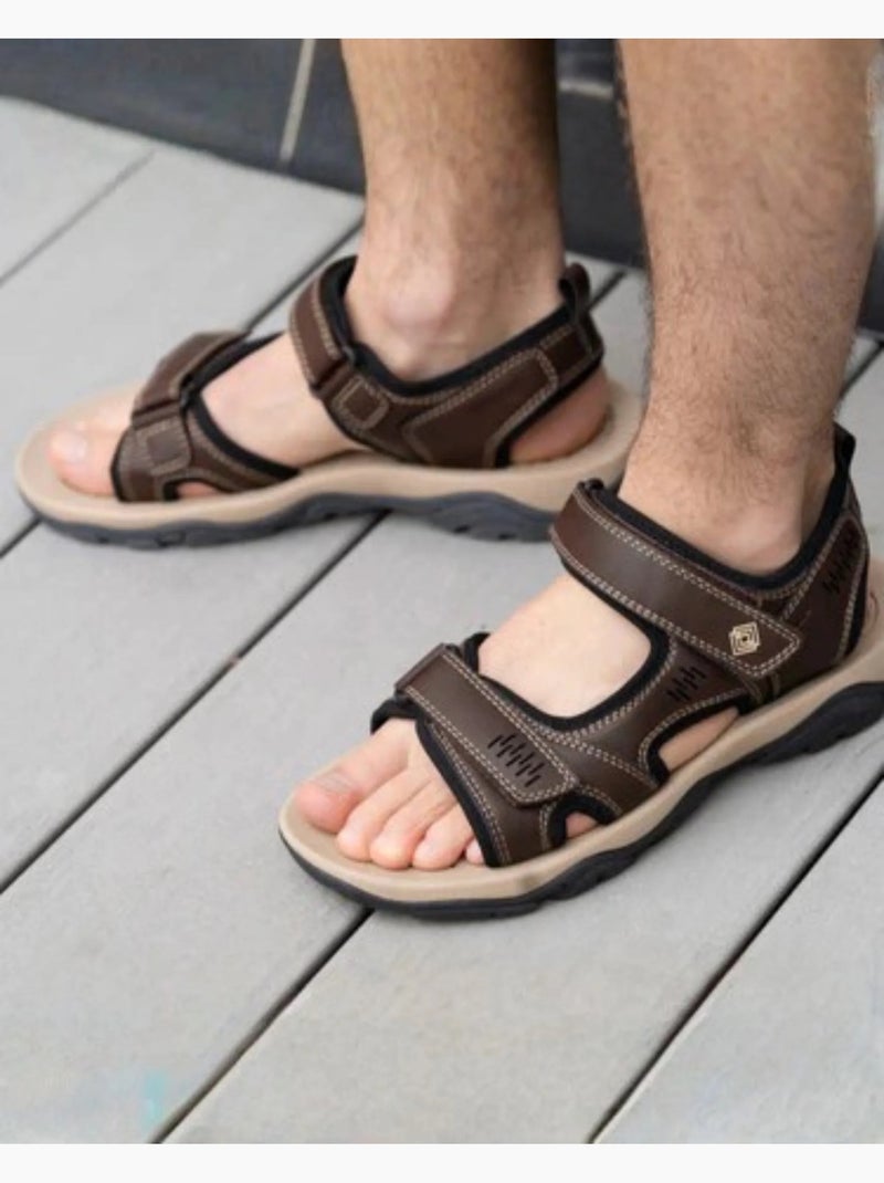 Sandalias Muy cómodo y fácil de ajustar.  Isotoner Marrón - Kiabi