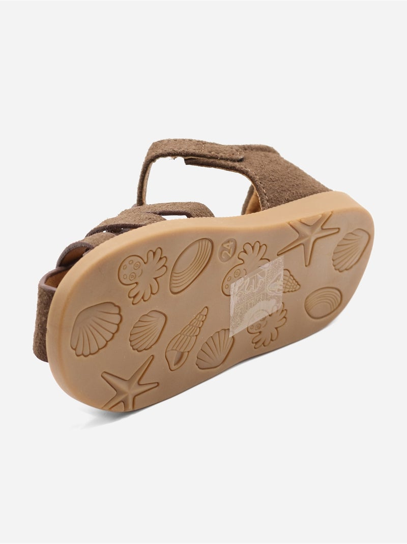 Sandalias para ponerse - Doremi Marrón - Kiabi