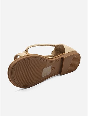 Sandalias planas con cremallera