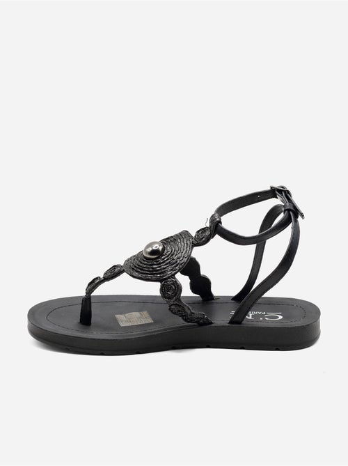 Sandalias planas con detalles de perlas - Kiabi Sandalias planas con detalles de perlas - Kiabi