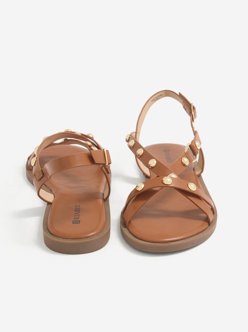Sandalias planas con detalles de tachuelas - Kiabi
