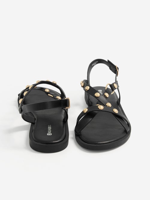 Sandalias planas con detalles de tachuelas - Kiabi