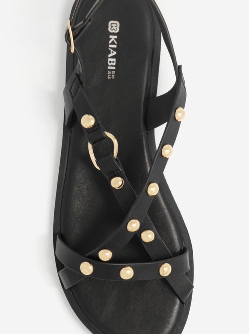 Sandalias planas con detalles de tachuelas - Kiabi
