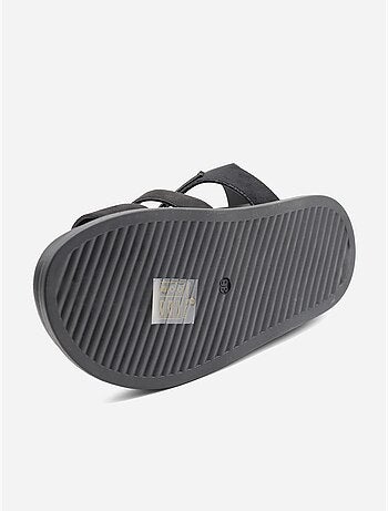 Sandalias planas con efecto ante