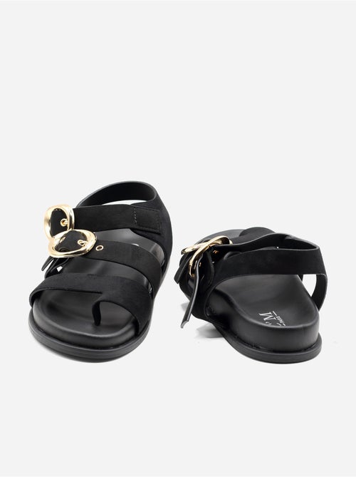 Sandalias planas con efecto ante - Kiabi Sandalias planas con efecto ante - Kiabi
