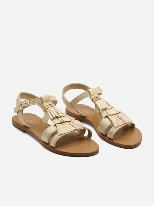 Sandalias planas con flecos - Kiabi Sandalias planas con flecos - Kiabi