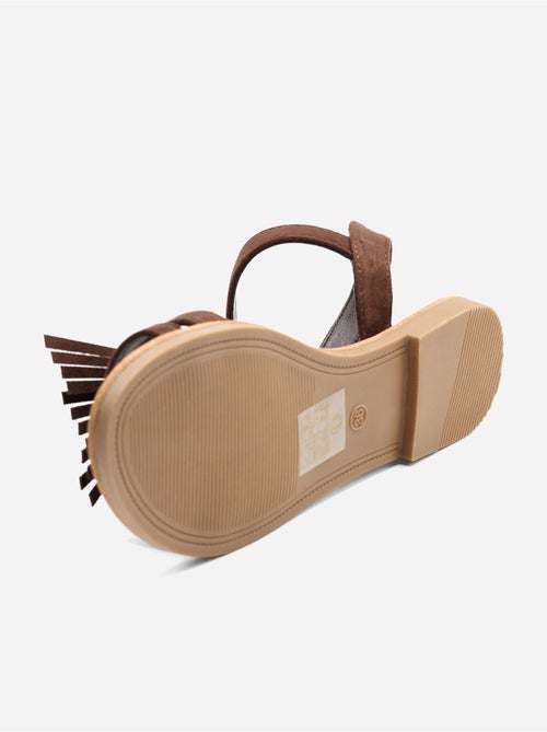 Sandalias planas con flecos - Kiabi Sandalias planas con flecos - Kiabi