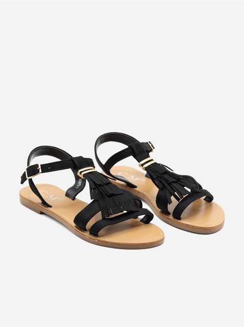 Sandalias planas con flecos - Kiabi Sandalias planas con flecos - Kiabi