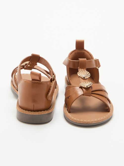 Sandalias planas con joyas de conchas fantasía - Kiabi