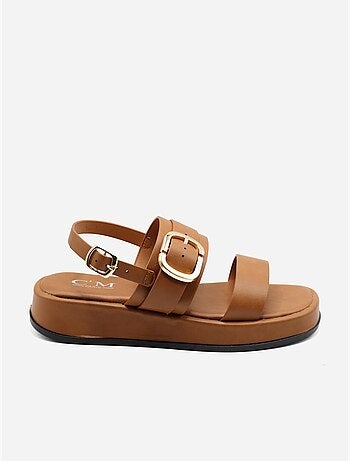 Sandalias planas con plataforma