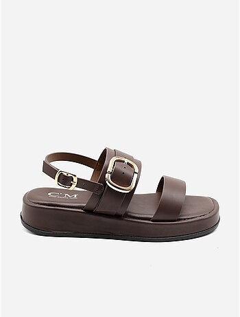 Sandalias planas con plataforma