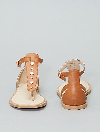 Sandalias planas con remaches - Kiabi