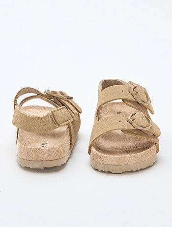 Sandalias planas con tira de sujeción al tobillo ajustable con velcro