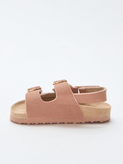 Sandalias planas con tira de sujeción al tobillo ajustable con velcro - Kiabi