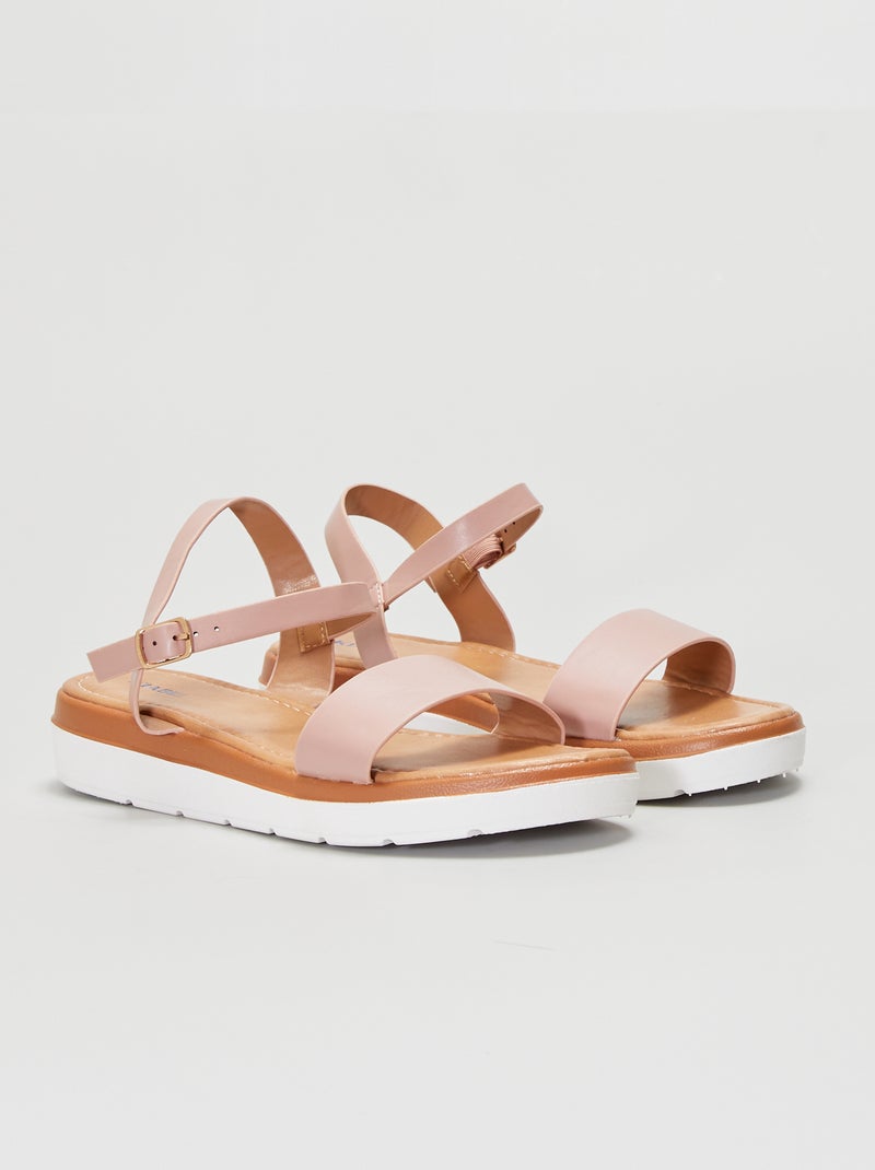 Sandalias planas con tiras anchas ROSA - Kiabi