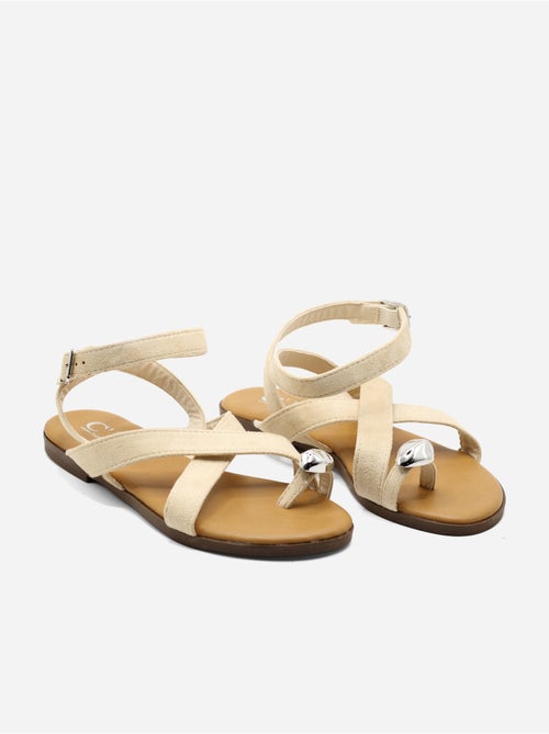 Sandalias planas con tiras cruzadas - Kiabi Sandalias planas con tiras cruzadas - Kiabi
