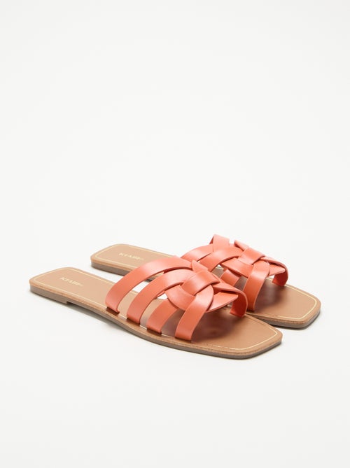 Sandalias planas con tiras cruzadas - Kiabi