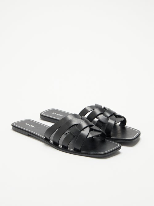 Sandalias planas con tiras cruzadas - Kiabi Sandalias planas con tiras cruzadas - Kiabi