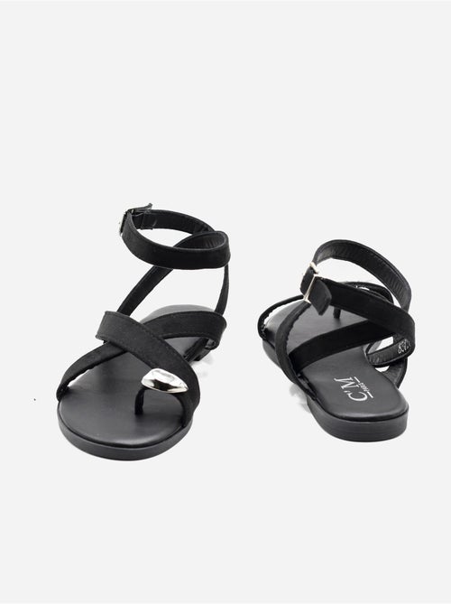 Sandalias planas con tiras cruzadas - Kiabi Sandalias planas con tiras cruzadas - Kiabi