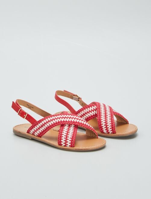 Sandalias planas con tiras cruzadas - Kiabi