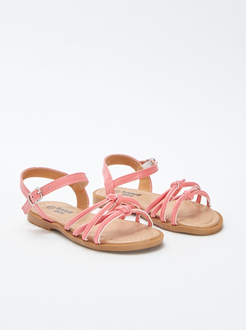 Sandalias planas con tiras trenzadas ROSA - Kiabi