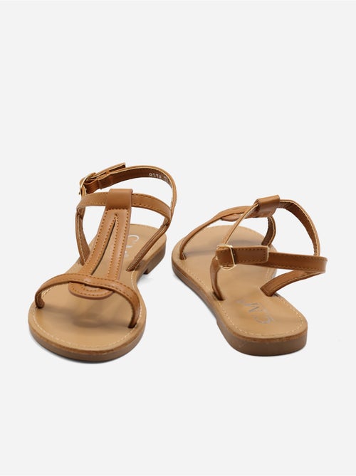 Sandalias planas con tiras y hebilla - Kiabi Sandalias planas con tiras y hebilla - Kiabi