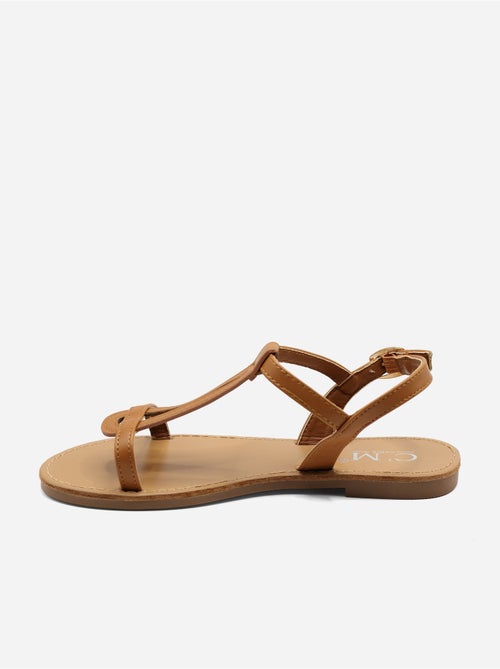 Sandalias planas con tiras y hebilla - Kiabi Sandalias planas con tiras y hebilla - Kiabi