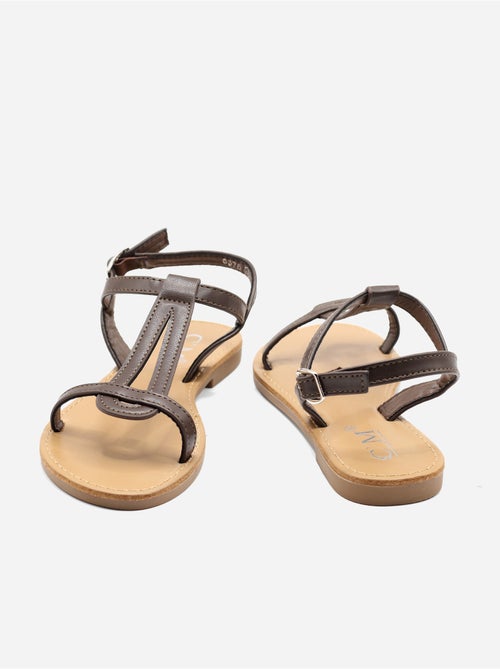 Sandalias planas con tiras y hebilla - Kiabi Sandalias planas con tiras y hebilla - Kiabi