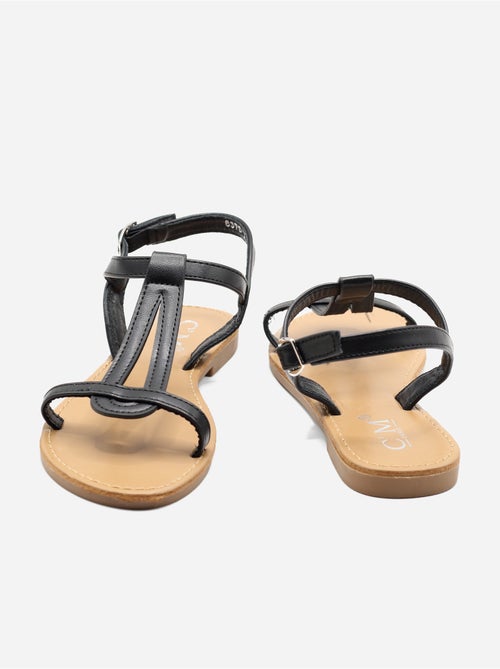 Sandalias planas con tiras y hebilla - Kiabi Sandalias planas con tiras y hebilla - Kiabi