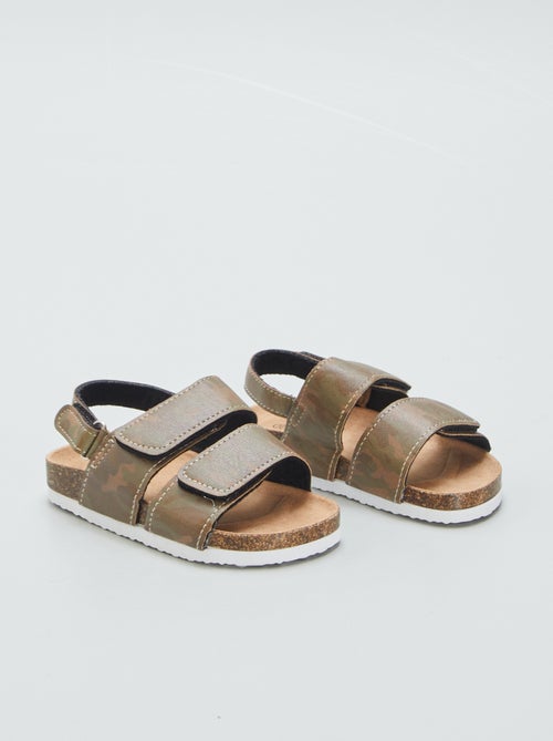 Sandalias planas con velcros - Kiabi