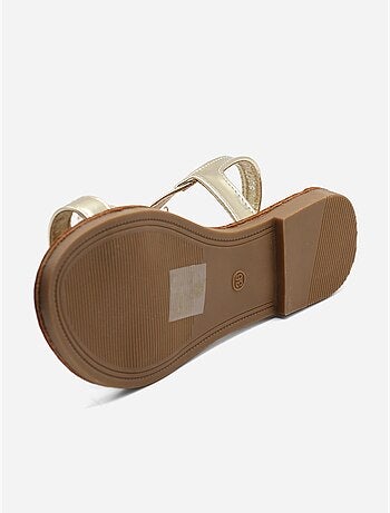 Sandalias planas correa cruzada