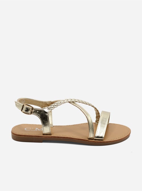 Sandalias planas correa cruzada - Kiabi