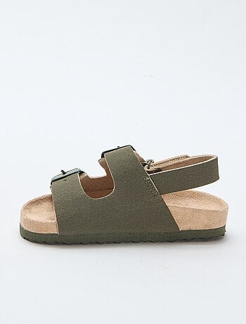 Sandalias planas de ante sintético