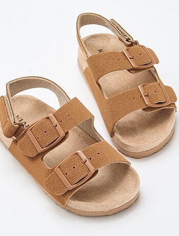 Sandalias planas de ante sintético