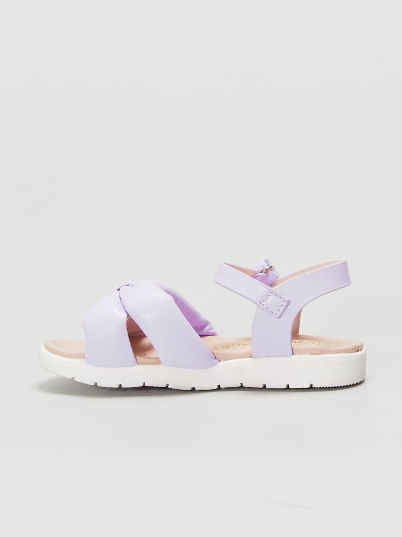 Sandalias planas de tiras VERDE - Kiabi