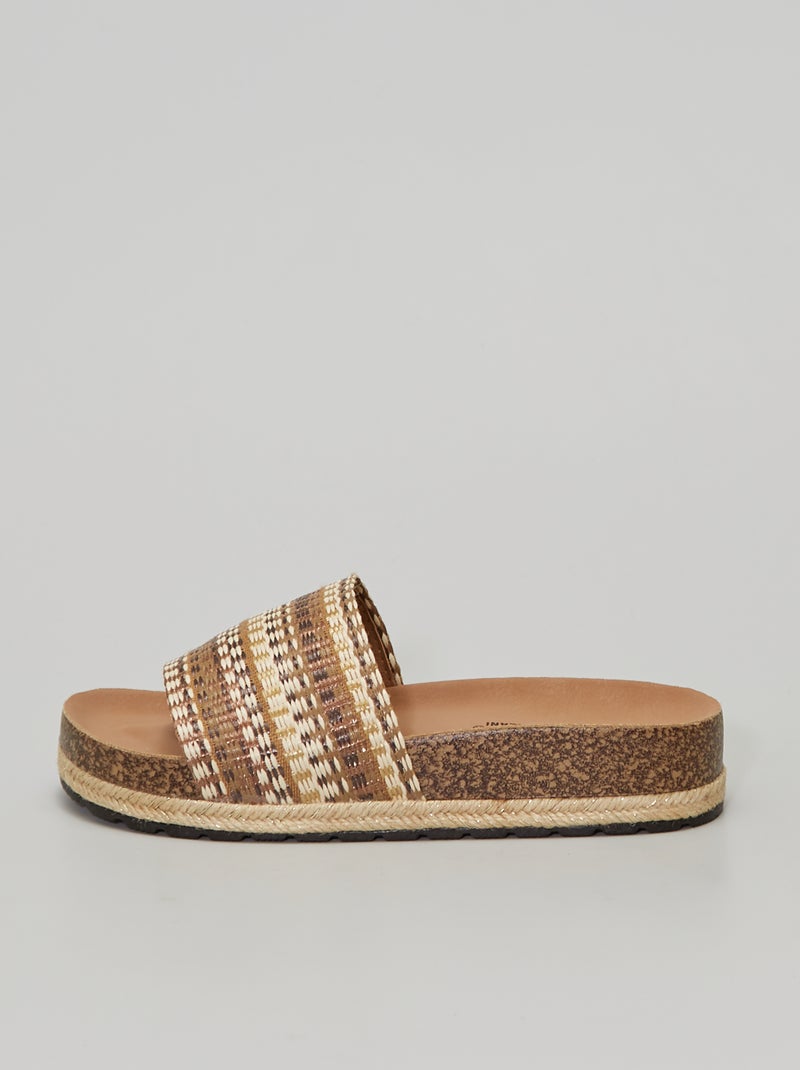 Sandalias planas MARRON - Kiabi