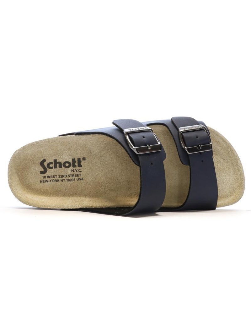 Sandalias Planas para Hombre Schott Azul marino - Kiabi