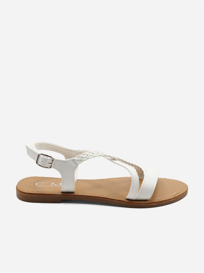 Sandalias planas para ponerse - C M Blanco - Kiabi
