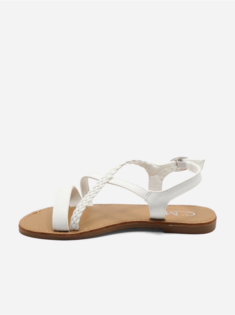 Sandalias planas para ponerse - C M Blanco - Kiabi
