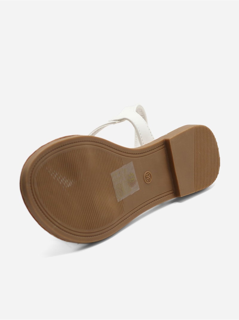 Sandalias planas para ponerse - C M Blanco - Kiabi