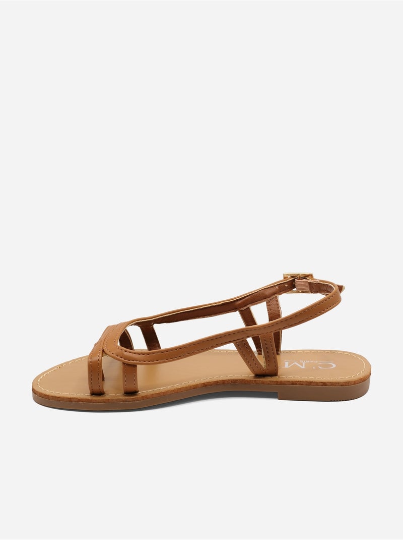 Sandalias planas para ponerse - C M Camel - Kiabi