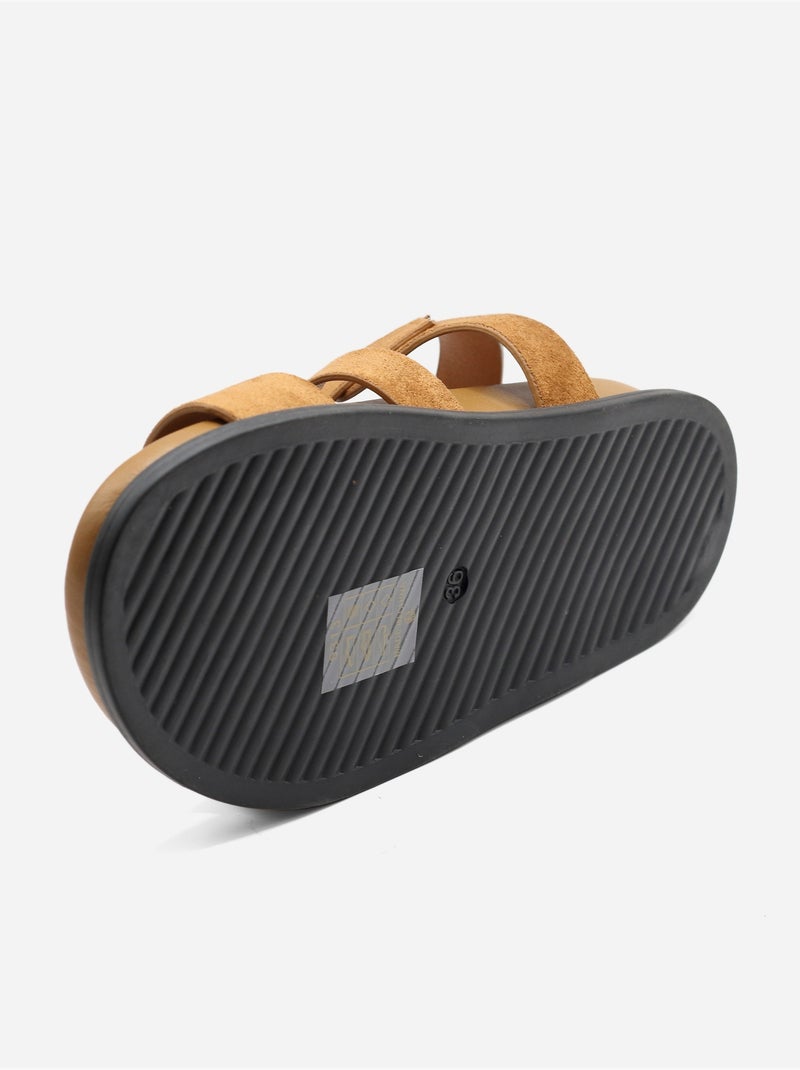 Sandalias planas para ponerse - C M Camel - Kiabi