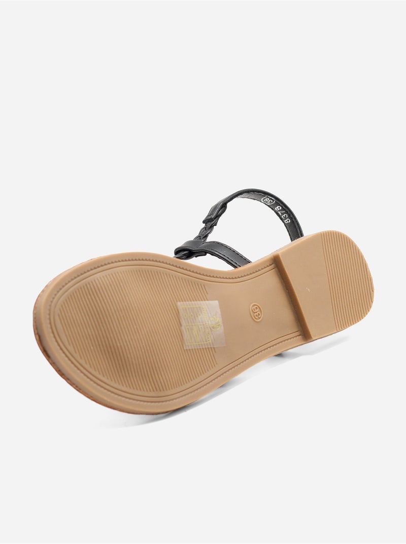 Sandalias planas para ponerse - C M Negro - Kiabi