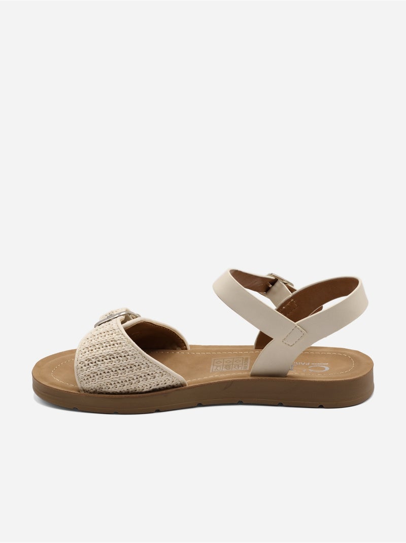 Sandalias planas para ponerse - C M Verde - Kiabi