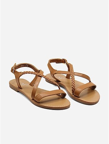 Sandalias planas trenzadas
