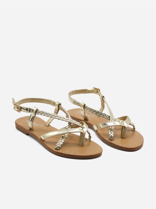 Sandalias planas trenzadas - Kiabi Sandalias planas trenzadas - Kiabi